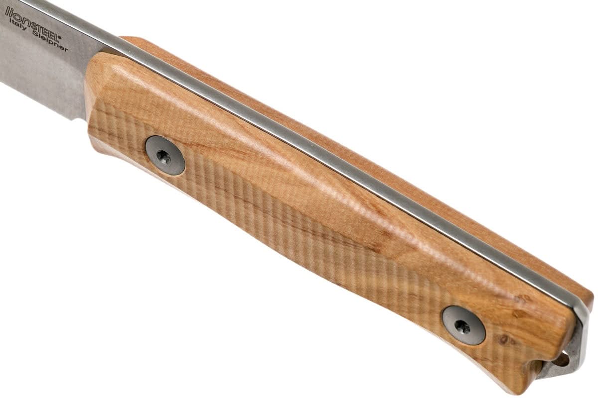 LionSteel B40 UL – couteau fixe Sleipner à manche en olivier