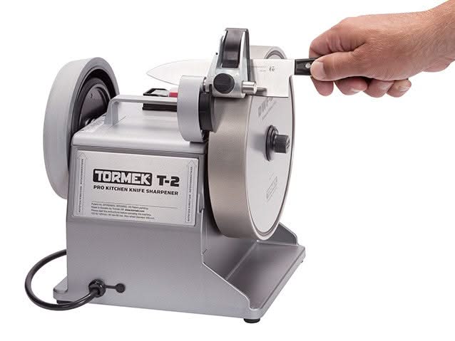 Affûteuse Tormek T‑2 Pro Kitchen et disque de démorfilage