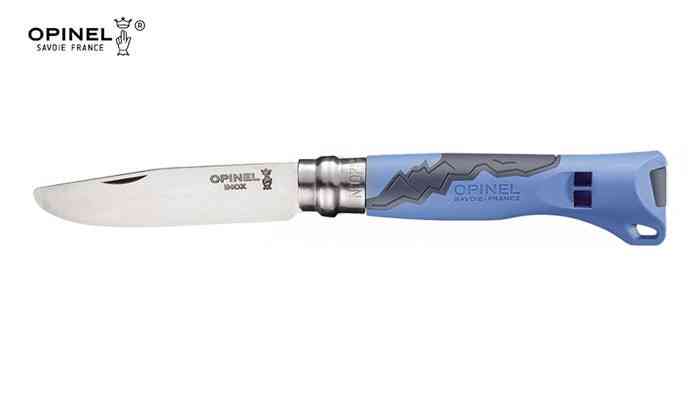 Opinel N°07 Outdoor Junior bleu, lame à bout rond