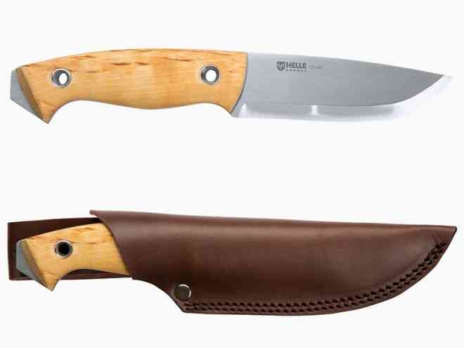 Helle Utvær 600, couteau bushcraft pleine soie avec étui en cuir