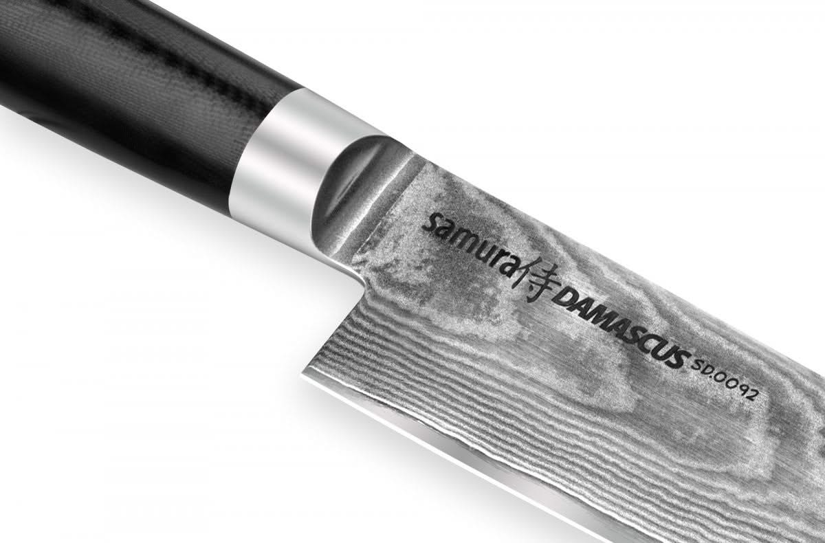 Samura SD‑0092 Damascus, petit santoku à lame de 15 cm