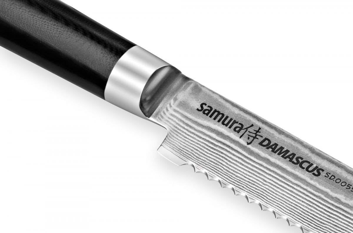 Samura SD‑0055 Damascus, couteau à pain à lame de 20 cm