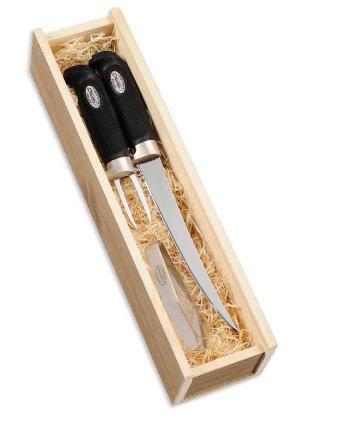 Coffret de pêche Marttiini CKP 1482018, trois pièces en boîte bois