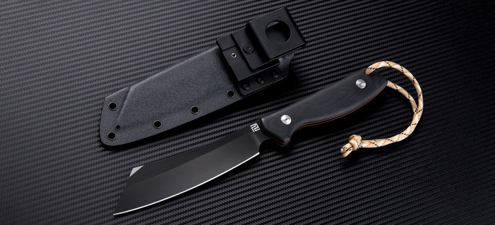 Couteau fixe Artisan Tomahawk ( ATZ-1815B ) Black Coated Blade/G10 -