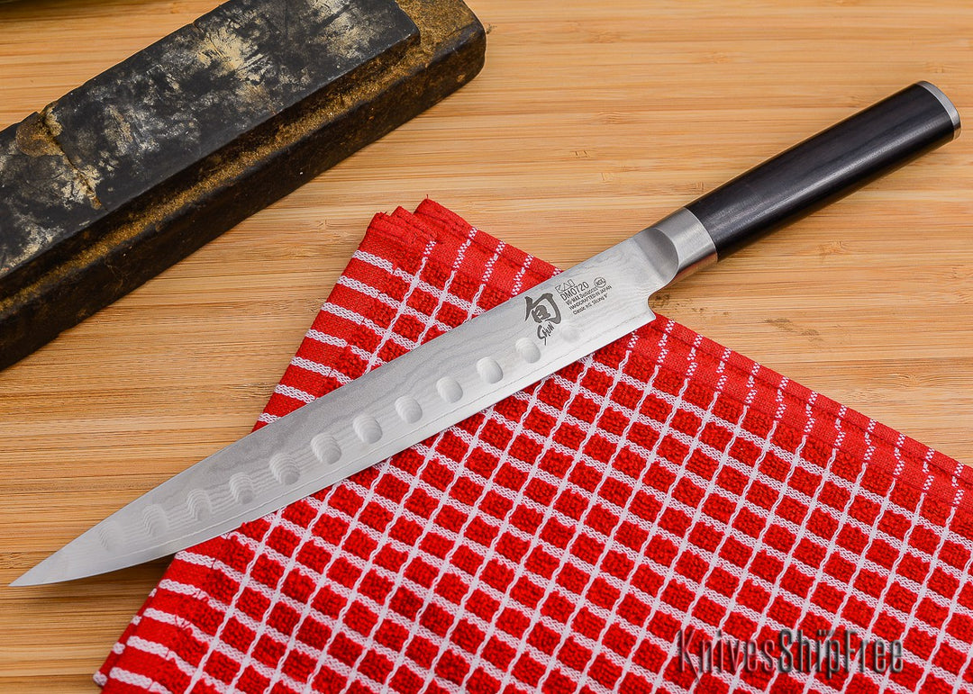 Couteau Japonais Kai à trancher alvéolé DM-0720 ( DM0720 ) Shun Classic lame de 23 cm Damas - 