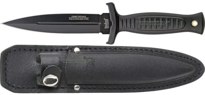 United Cutlery UC2657, couteau de botte noir avec harnais d’épaule
