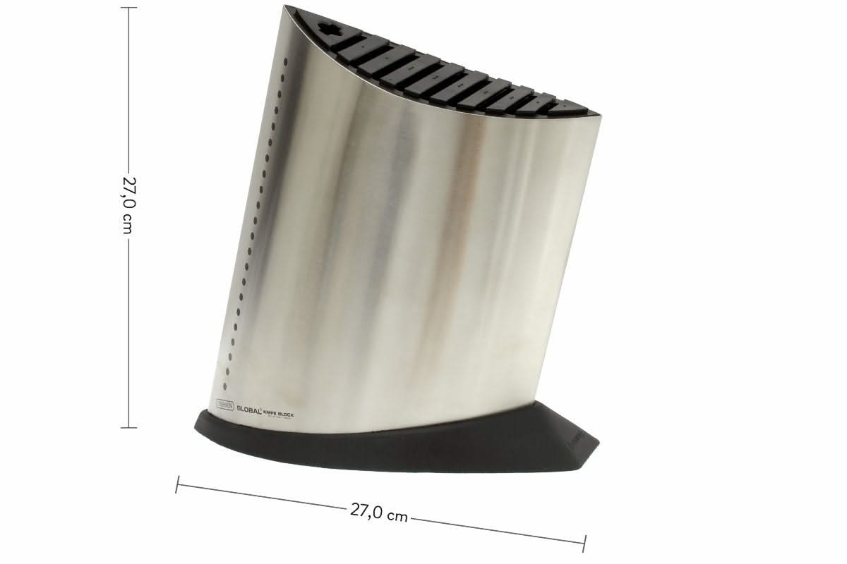 GLOBAL Ship Shape GKB-52S – Vue du bloc à couteaux finition inox