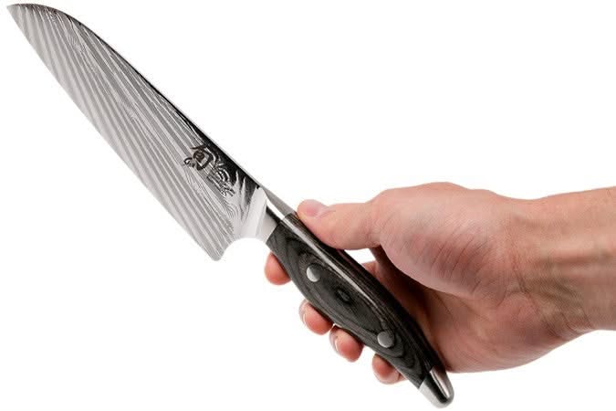 KAI Shun Nagare Black NDC-0702S, couteau santoku à lame de 18 cm