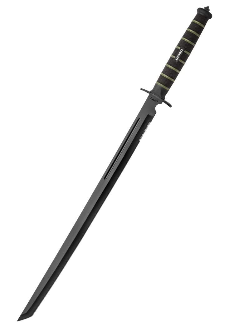 United Cutlery UC3157, épée USMC Blackout Combat Tanto avec étui nylon