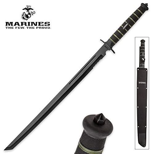 United Cutlery UC3157, épée USMC Blackout Combat Tanto avec étui nylon