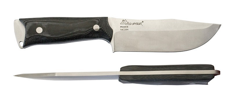 Couteau fixe Bushcraft Wildsteer KOD01 Kodiak avec étui nylon - 