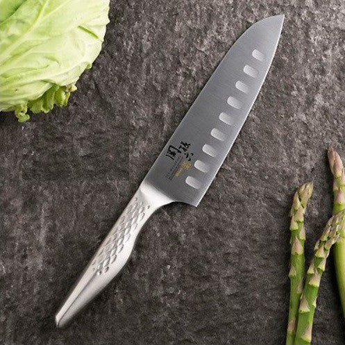 Kai AB5157 Shoso Coutea Santoku Lame de 16,5 cm alvéolée -