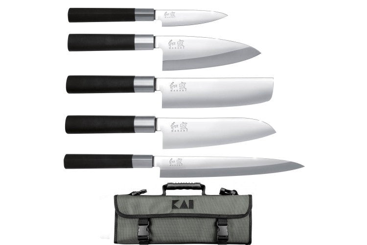 Set Couteaux Japonais Kai DM-0781JP67 ( DM0781JP61 ) Malette 5 couteaux - 