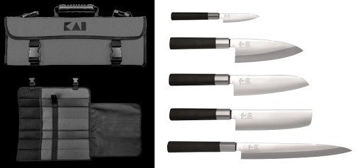 Set Couteaux Japonais Kai DM-0781JP67 ( DM0781JP61 ) Malette 5 couteaux - 