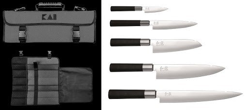 Set Couteaux Japonais Kai DM-0781EU67 ( DM0781EU61 ) Malette 5 couteaux - 