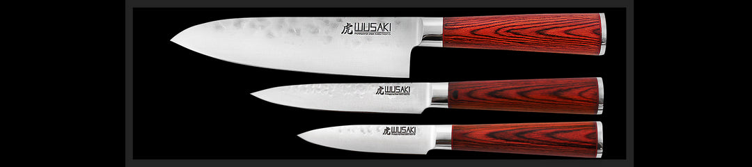 Coffret Couteau Japonais Santoku + Universel + Office - 