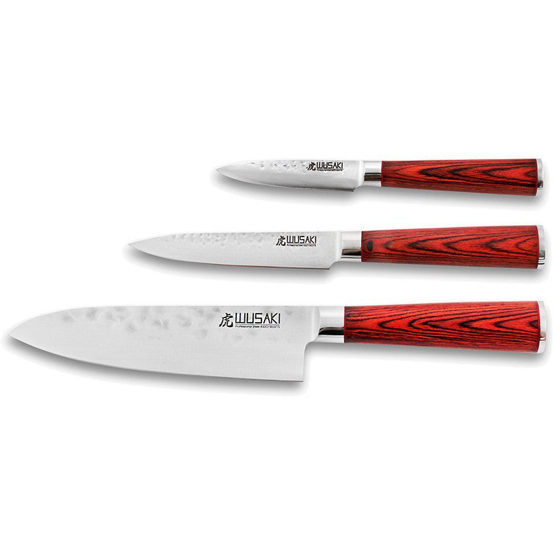 Coffret Couteau Japonais Santoku + Universel + Office - 