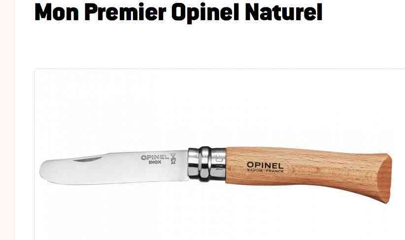 Mon Premier Opinel Naturel – couteau enfant à bout rond – Coutellerie Marcin