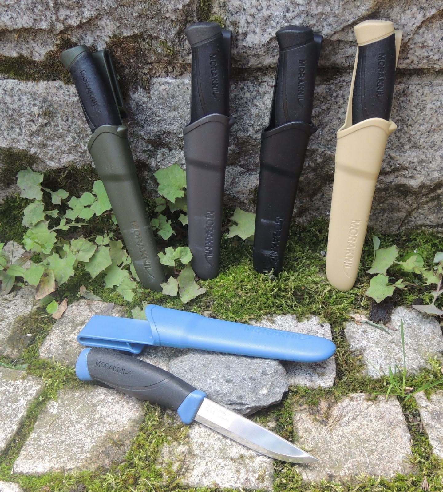 Pack 5x Mora Companion Inox Vert , Anthracite , Noir , Desert et Neavy blue - 