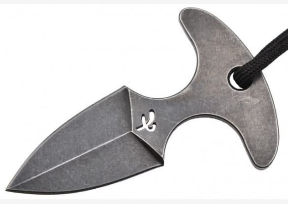 Fred Perrin FPPUSHB Mini Push Dagger noir en 440C – vue 1