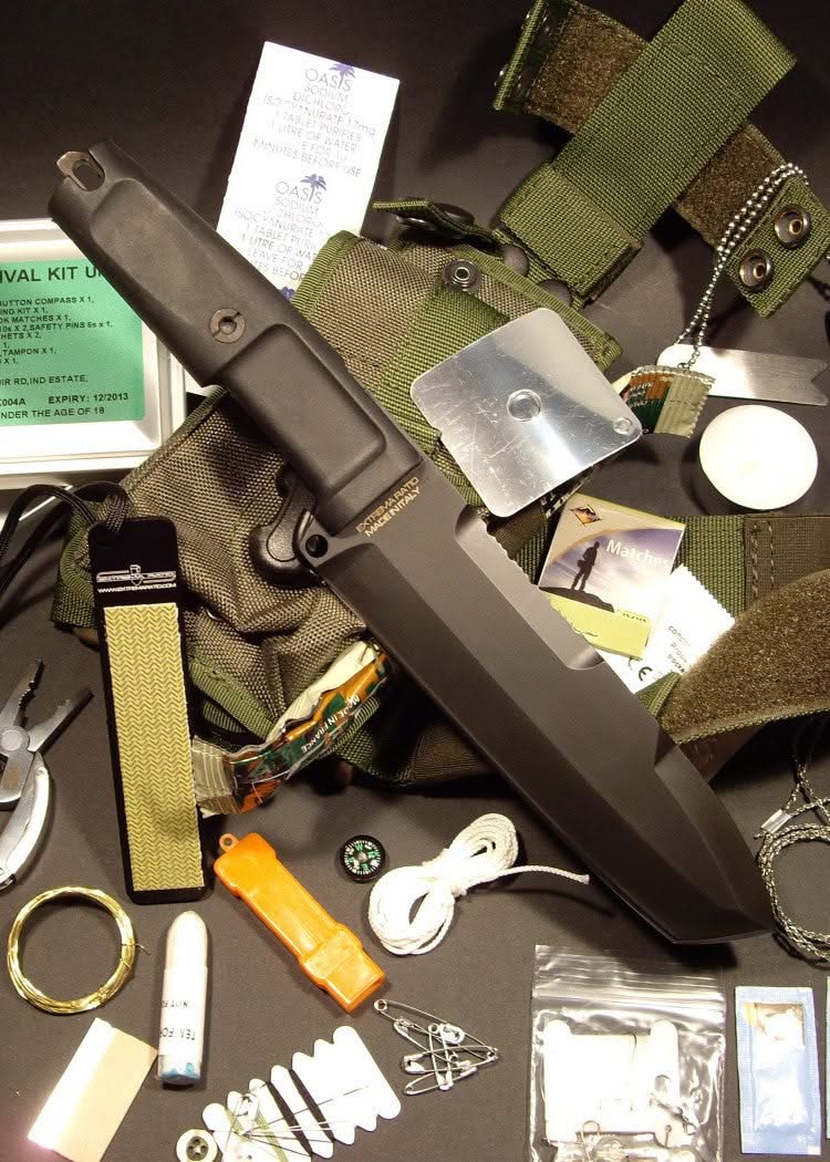 Extrema Ratio 0410000127BLK Ontos Black + Survival Kit - 