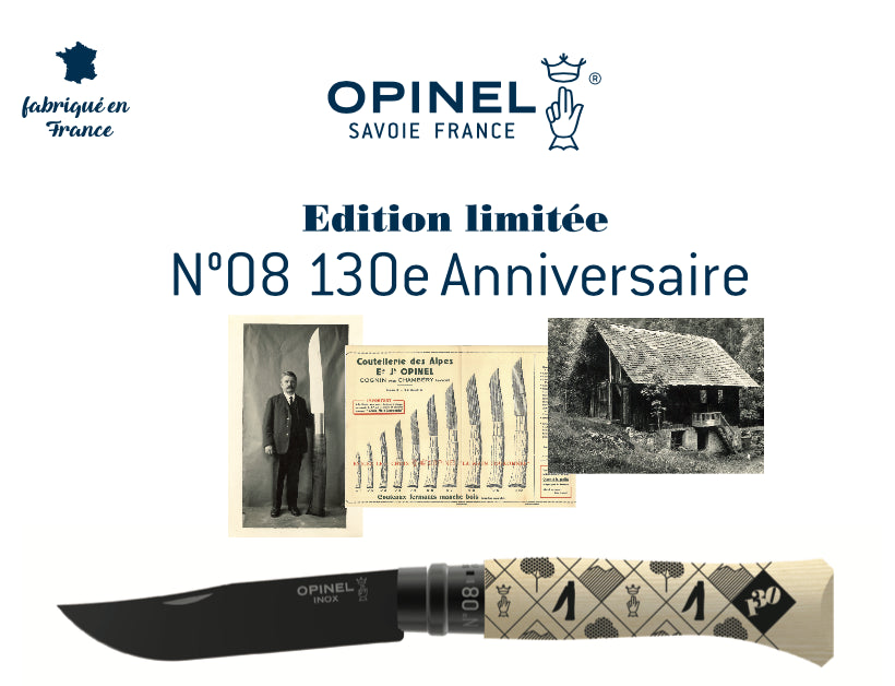Magnifique Couteau Opinel N°08 Edition limitée 130 ANS Anniversaire Collection 2020 -
