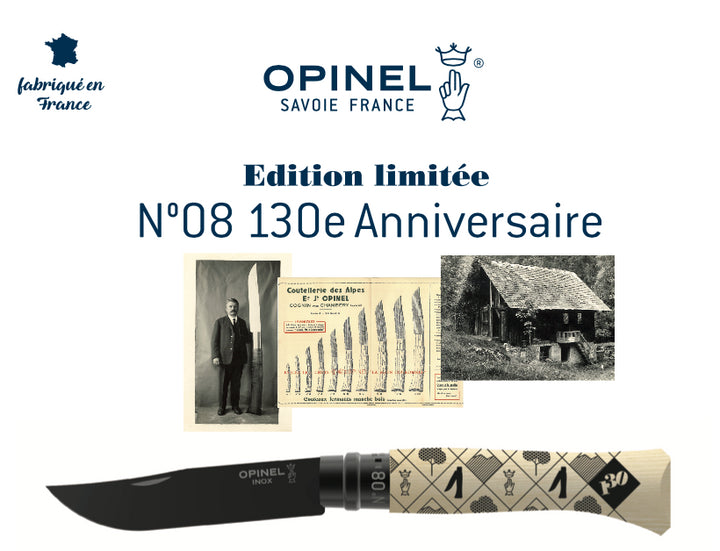 Magnifique Couteau Opinel N°08 Edition limitée 130 ANS Anniversaire Collection 2020 -