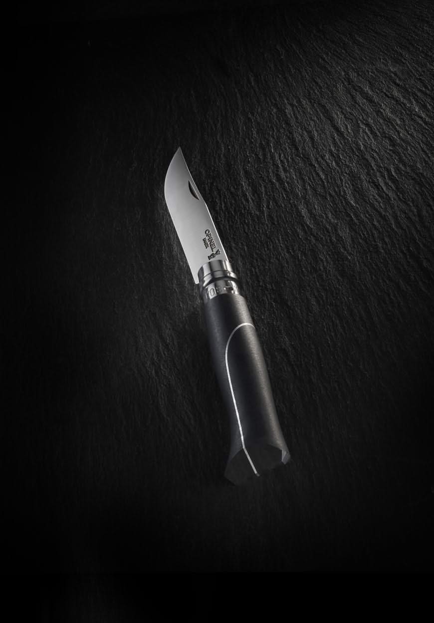 Opinel N°08 Ellipse – ébène et aluminium – vue 3