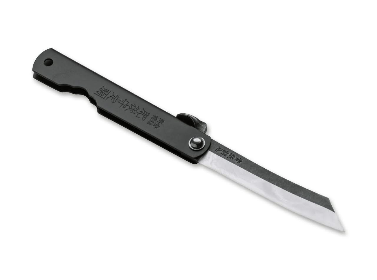 Higonokami Kyoso 01PE312, couteau pliant à friction noir