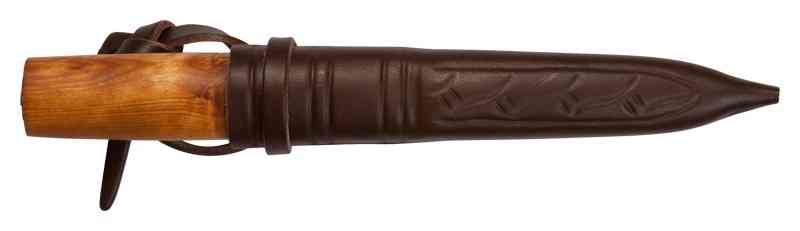 Helle Viking 200096, couteau fixe et étui en cuir