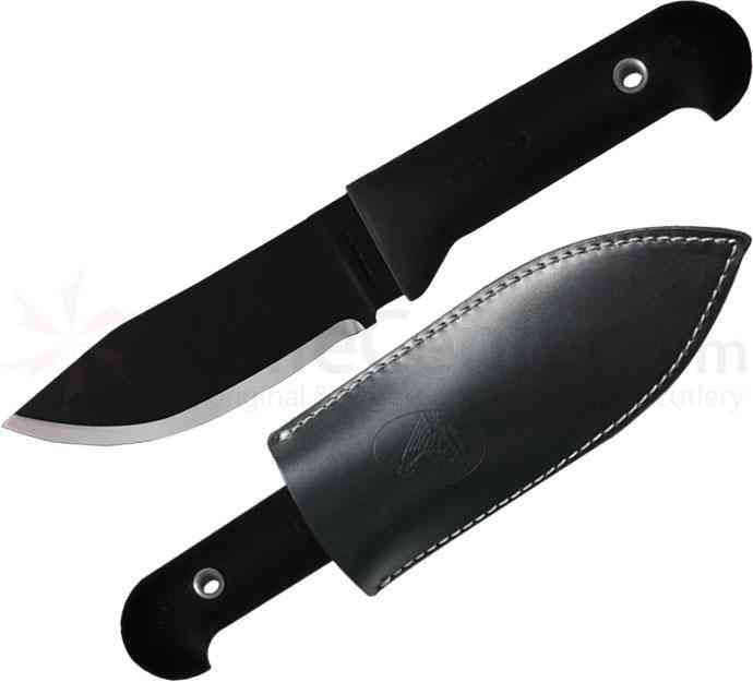Condor Rodan 60013, couteau fixe noir et étui en cuir