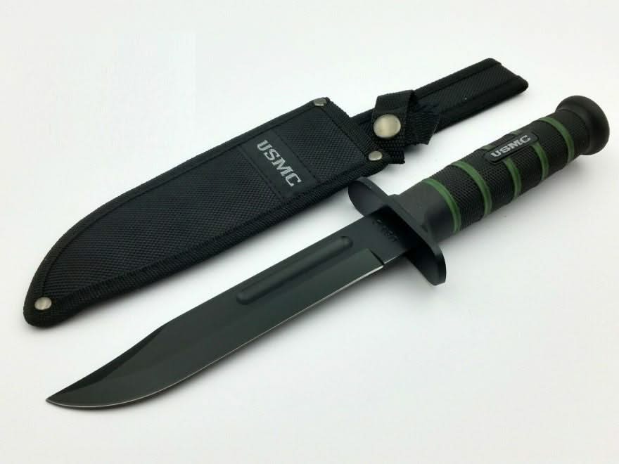 Très beau Couteau fixe United Cutlery UC-3156 ( UC3156 ) Usmc Blackout Militaire - 