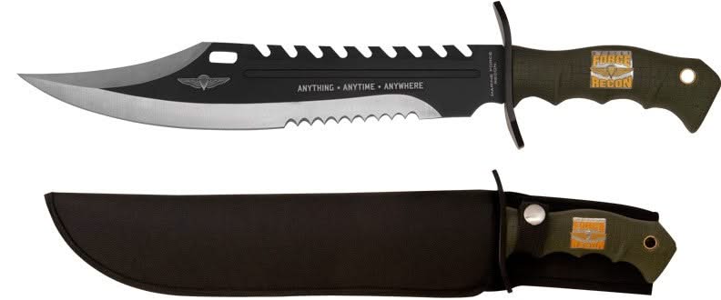 Couteau fixe United Cutlery UC2863 Marine Force Recon Sawback Bowie - 