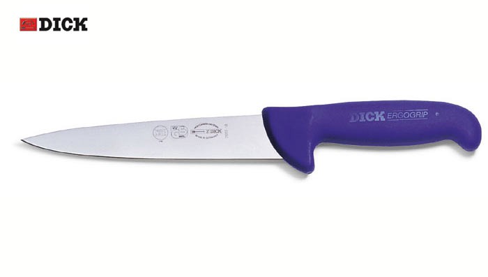 Couteau à viande de boucher rigide à saigner 13 cm Dick ErgoGrip 8.2007.13 ( 8200713 ) Qualité Allemande - 