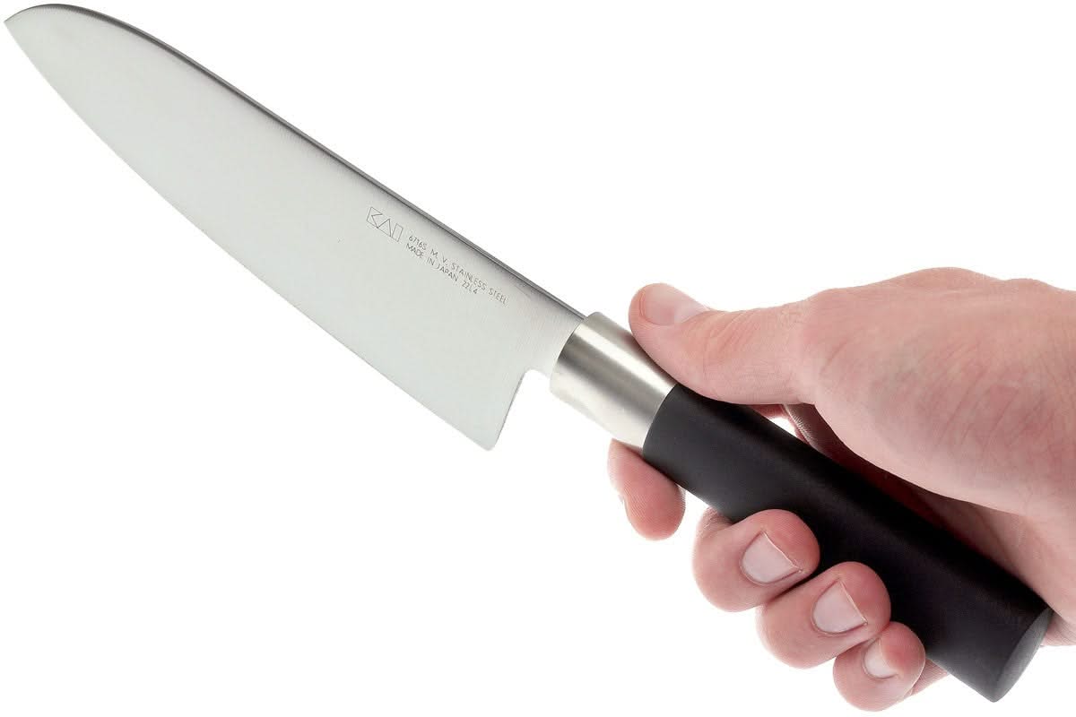 Kai 6716S Wasabi Black Couteau Japonais Santoku lame de 16,5 cm - 