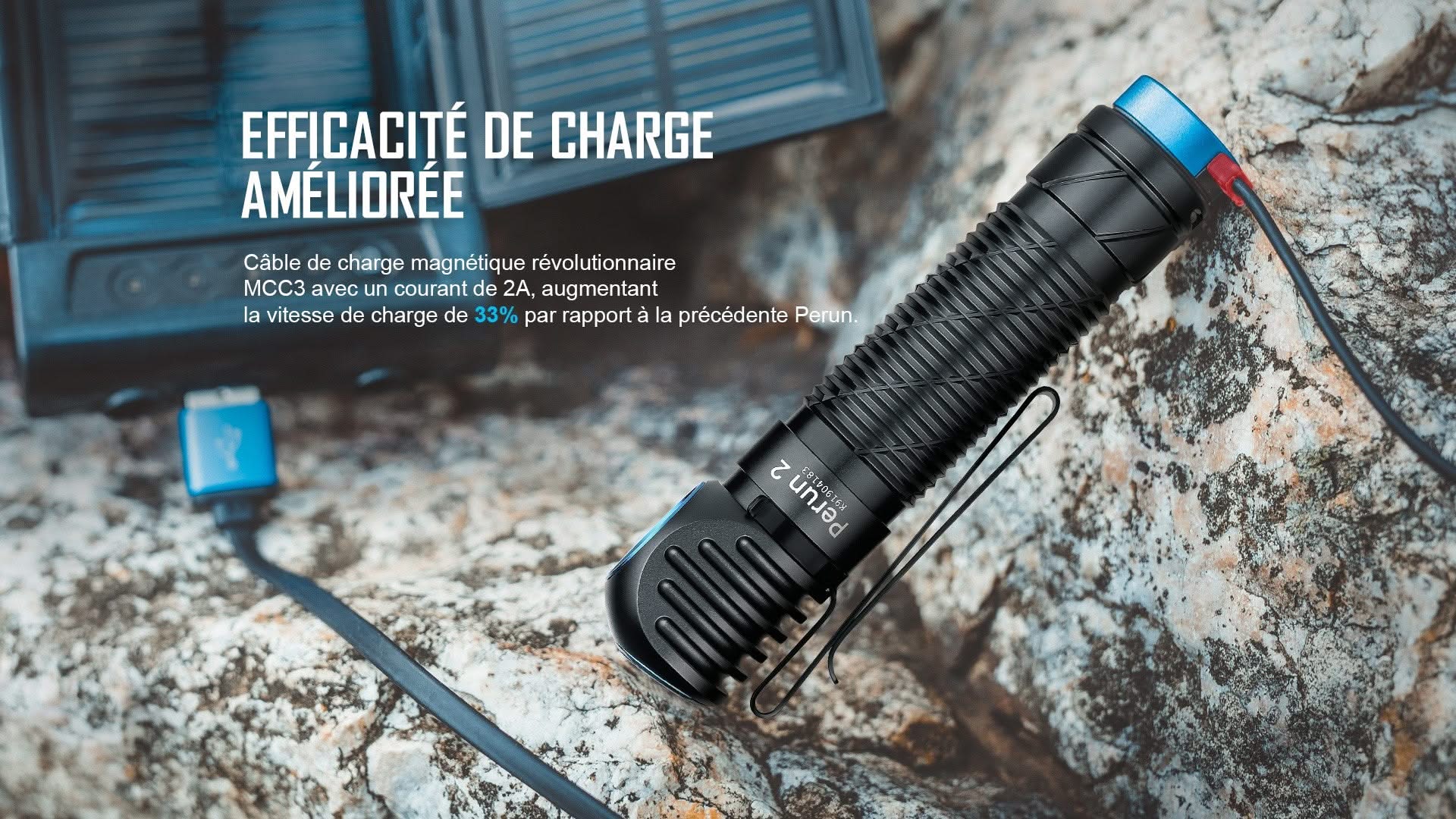 Olight Perun 2 - Lampe Frontale Puissante Rechargeable - 