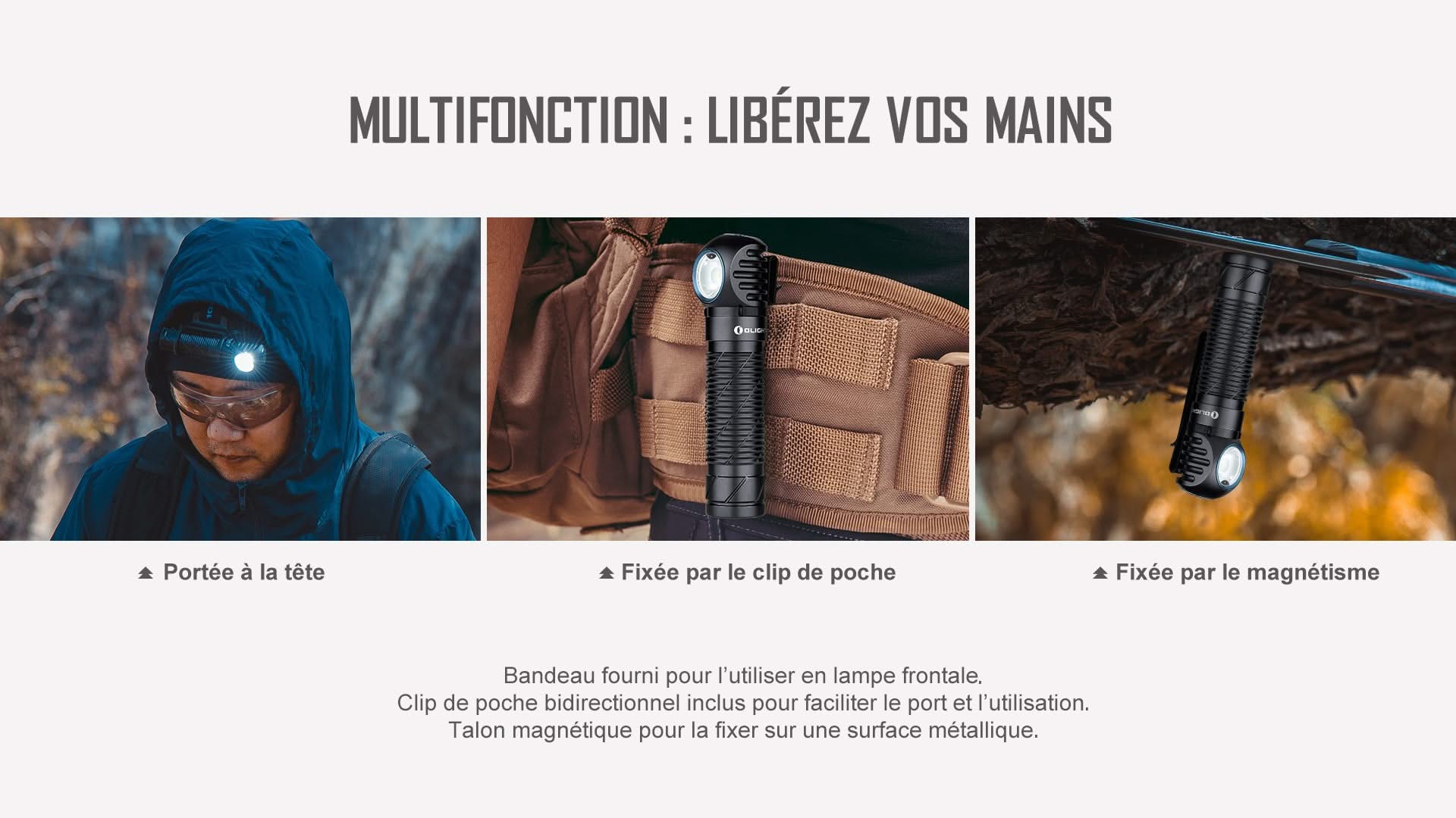 Olight Perun 2 - Lampe Frontale Puissante Rechargeable - 