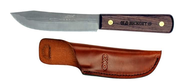 Couteau fixe Ontario Old Hickory OH7026 à lame en acier au carbone