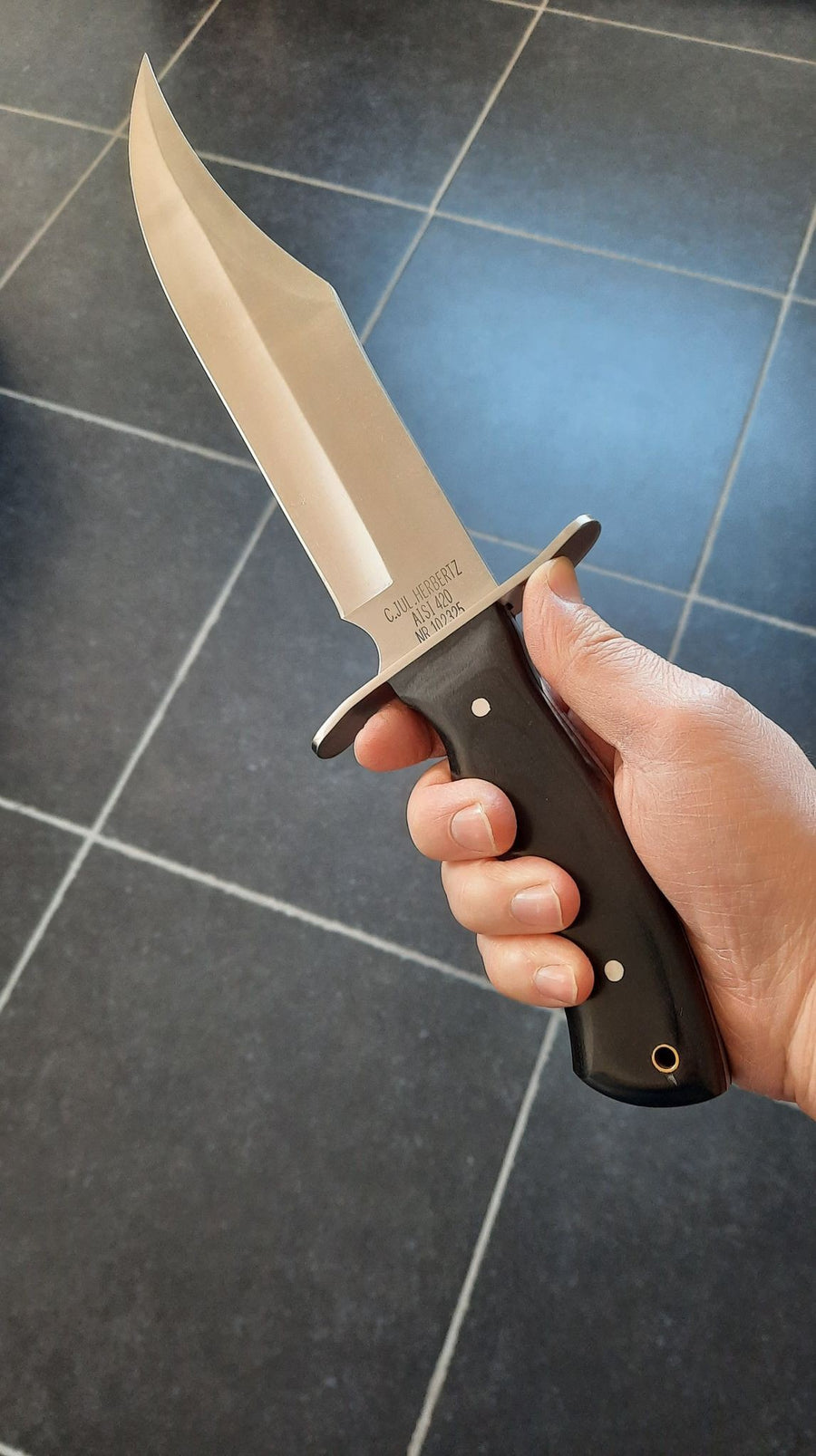 Magnifique grand couteau de chasse Bowie lame de 25 cm 102325 -