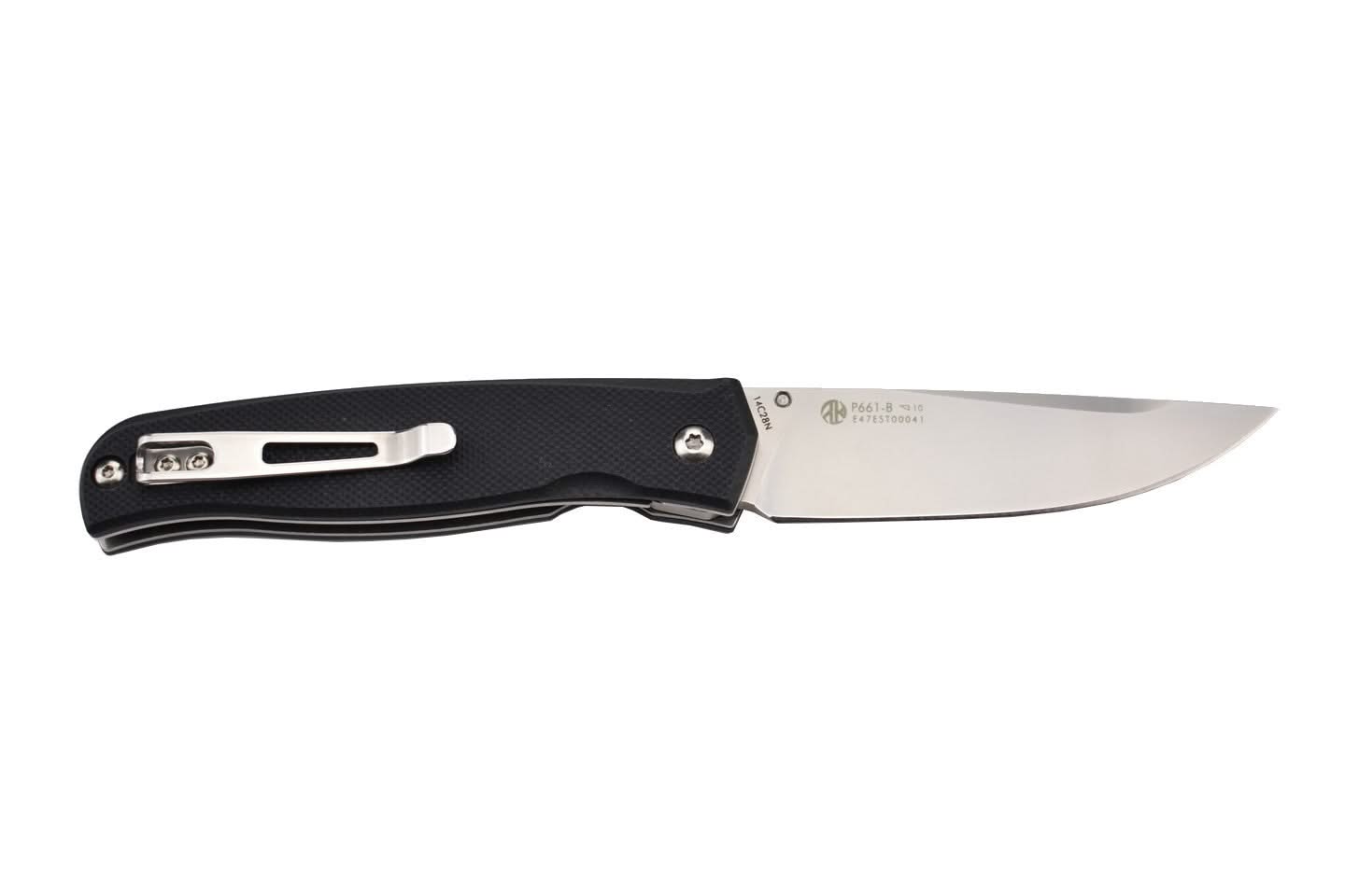 Ruike P661-B lame acier 14C28N manche en G10 - 