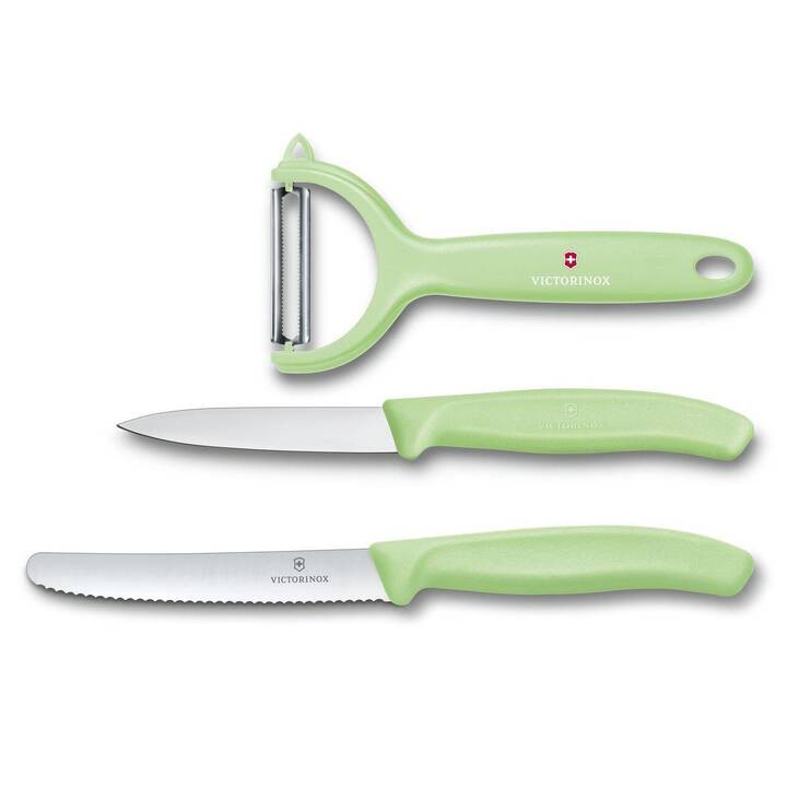 Set de couteaux d’office avec éplucheur à tomates et kiwis Swiss Classic Trend Colors, 3 pièces - 