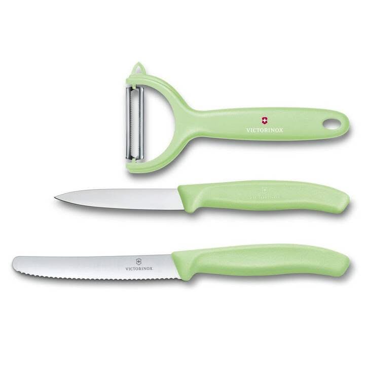 Set de couteaux d’office avec éplucheur à tomates et kiwis Swiss Classic Trend Colors, 3 pièces - 