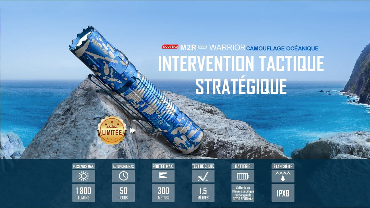 Olight M2R Pro Warrior Camouflage Océanique - 