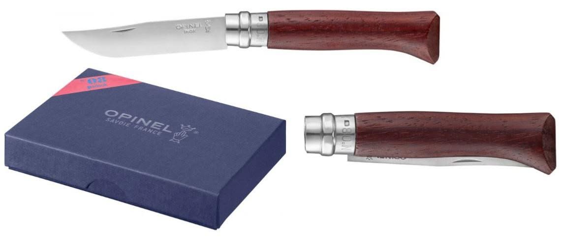 Opinel N°08 Luxe Padouk avec lame inox poliglace – Coutellerie Marcin