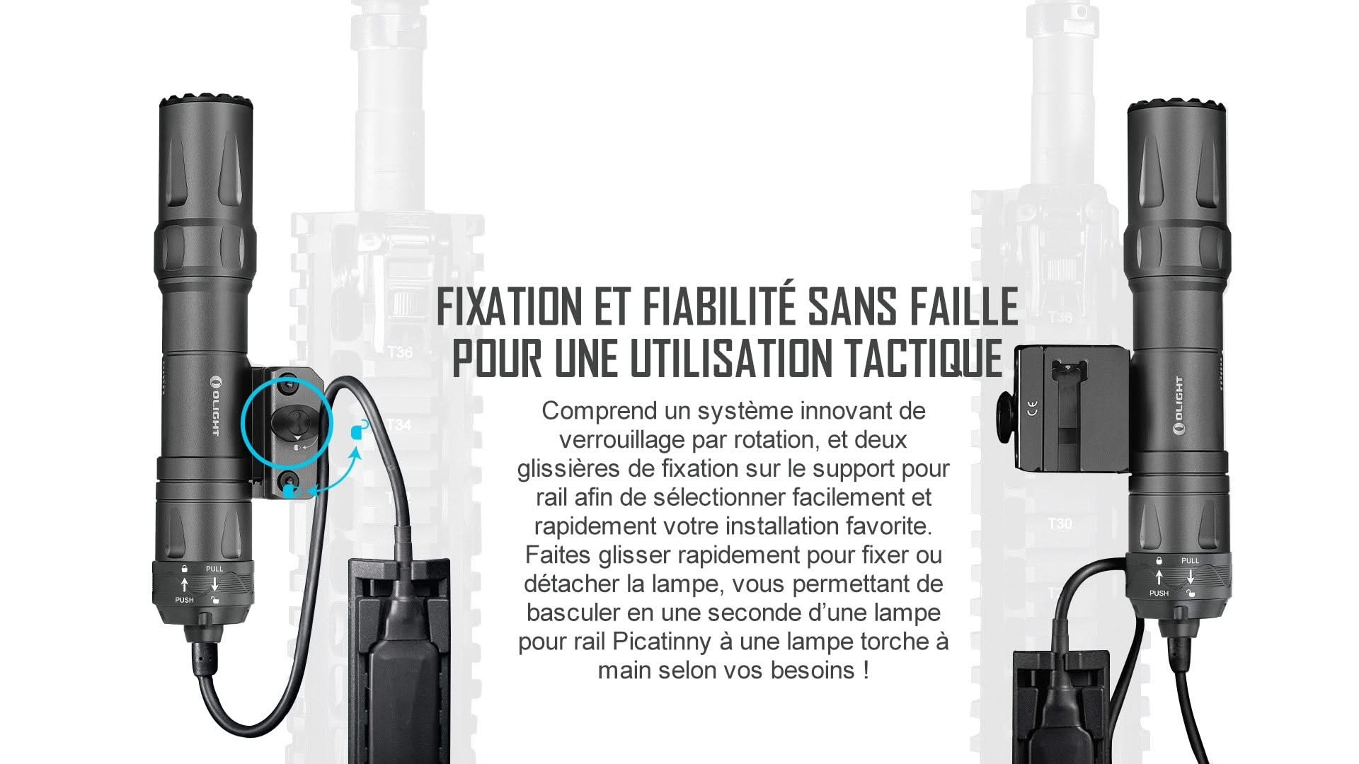 Olight Odin - Lampe Tactique Militaire Picatinny Puissante - 
