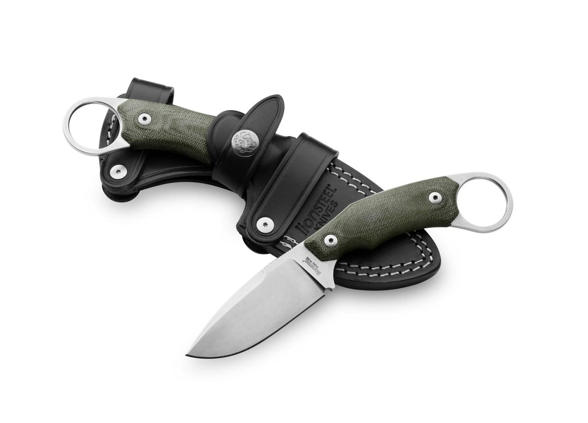 Lionsteel H2 CVG Skinner M390 Canvas Green Drop point - 