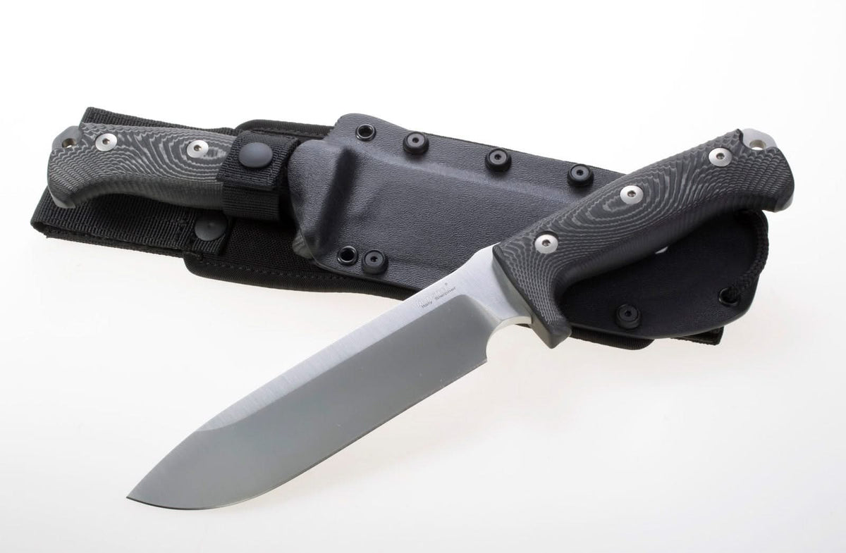 LionSteel M7 MS vast Sleipner-mes met zwart SOLID®-heft van Micarta