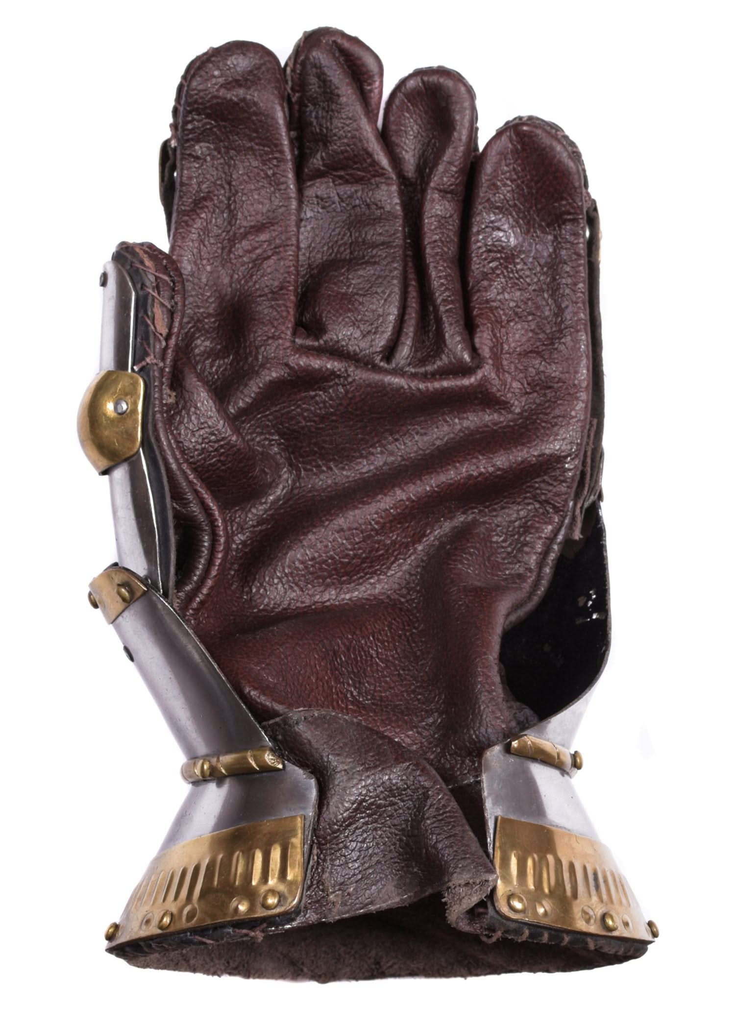 copy of Wiking Gants de sablier médiévaux Churburg Acier et laiton - 