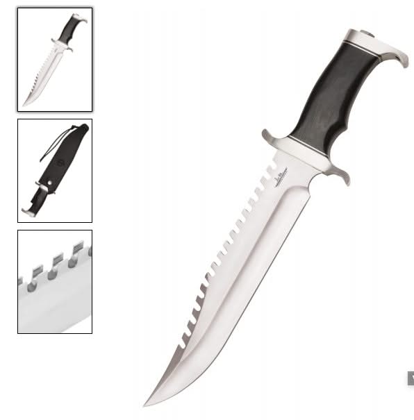 United Cutlery GH5026 Gil Hibben - Survivor, couteau Bowie de survie avec étui - 