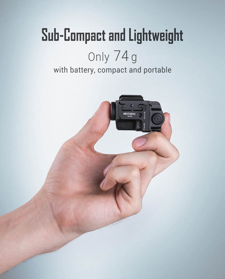 Nextorch Lampe d'arme rechargeable sous-compacte WL22 650 lumens - 